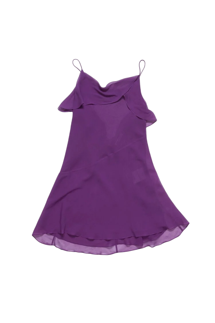 SILK DRESS - BERRY PURPLE